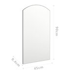 vidaXL Miroir 90x45 cm Verre