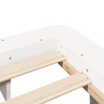 vidaXL Cadre de lit sans matelas blanc 120x190 cm bois de pin massif