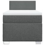 vidaXL Sommier à lattes de lit et matelas Gris foncé 90x190 cm Tissu