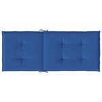 vidaXL Coussins de chaise de jardin à dossier haut lot de 2 bleu royal