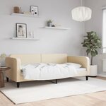 vidaXL Lit de repos crème 100x200 cm tissu