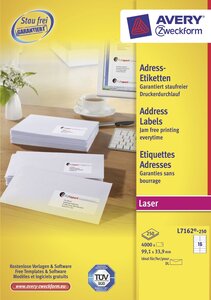 Quickpeel étiquettes adresses, 99,33,9mm avery zweckform