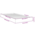 vidaXL Cadre de lit sans matelas chêne marron 90x190cm bois ingénierie