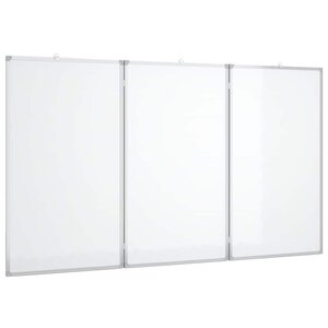 vidaXL Tableau blanc magnétique pliable 120x100x1 7 cm aluminium
