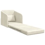 vidaXL Canapé-lit au sol 2-en-1 crème 65x80x83 cm en velours