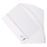 Intercalaires Imprimés À Touches Plastifiées - 20 Touches Az - A4 - Blanc - X 10 - Exacompta