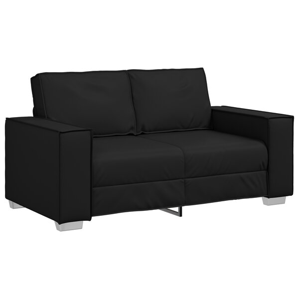 Canapé Loveseat vidaXL Noir 120 cm en simili cuir