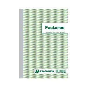 Manifold Factures avec mention TVA 29,7x21cm 50 feuillets dupli EXACOMPTA