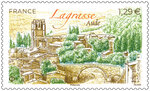 Timbre - Lagrasse - Lettre verte