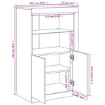 vidaXL Armoire latérale avec lumières LED gris béton bois d'ingénierie