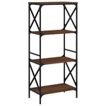 vidaXL Bibliothèque 4 niveaux chêne brun 59x35x132cm bois d'ingénierie
