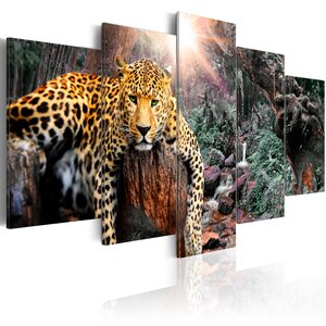 Tableau - leopard relaxation l x h en cm 200x100