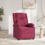 vidaXL Fauteuil inclinable électrique rouge bordeaux velours
