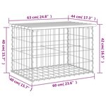 vidaXL Banc de jardin design gabion 63x44x42 cm bois massif de douglas