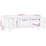 vidaXL Table basse 100x54x40 cm bois de manguier massif