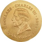 Pièce de monnaie en Or 5 Dollars g 0.5 Millésime 2024 Numismatic Icons GRYPHON