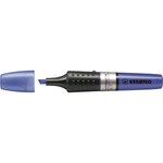 Surligneur luminator niveau visible pointe biseautée bleu foncé x 5 stabilo