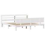 vidaXL Cadre de lit et tête de lit blanc 180x200 cm bois de pin massif