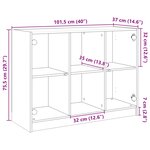 vidaXL Buffet sonoma gris 102x37x75 5 cm bois d'ingénierie