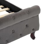 vidaXL Cadre de lit sans matelas gris velours 200x200 cm
