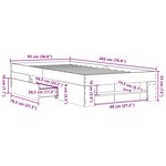 vidaXL Cadre de lit sans matelas chêne sonoma 90x200 cm