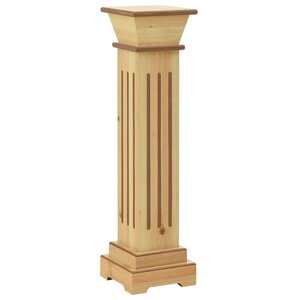 vidaXL Support pilier carré à plantes Bois clair 17x17x66 cm MDF