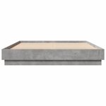 vidaXL Cadre de lit avec lumières LED gris béton 150x200 cm