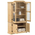 vidaXL Vitrine en verre Corona 103 5x42x180 cm bois de pin massif