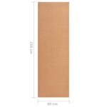 vidaXL Tapis BCF Beige 80x250 cm