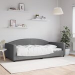 vidaXL Lit de repos gris foncé 100x200 cm tissu