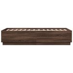 vidaXL Cadre de lit avec lumières LED chêne marron 75x190 cm
