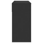 vidaXL Coiffeuse avec miroir noir 80x39x80 cm
