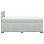 vidaXL Sommier à lattes de lit et matelas Gris clair 120x200cm Velours