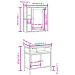 vidaXL Ensemble de meubles de salle de bain 2 Pièces chêne sonoma
