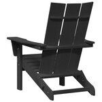 Chaises Adirondack pliables vidaXL 2 Pièces Noir 74 5x80 5x90 cm HDPE