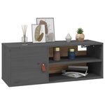 vidaXL Armoire murale Gris 80x30x30 cm Bois de pin massif