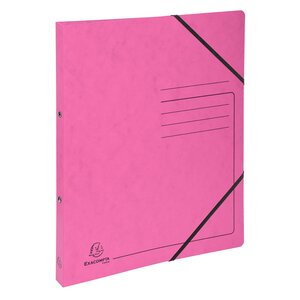 Classeur 2 Anneaux 15mm Carte Lustrée Imprimée - A4 - Rose - X 10 - Exacompta