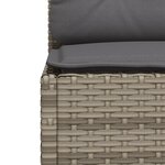 vidaXL Salon de jardin 6 Pièces avec coussins gris résine tressée