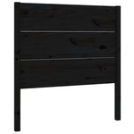 vidaXL Tête de lit Noir 96x4x100 cm Bois massif de pin
