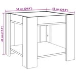 vidaXL Table basse avec LED chêne fumé 53x53x45 cm bois d'ingénierie