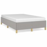 vidaXL Cadre de lit gris clair 120x190 cm tissu