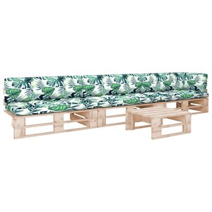 vidaXL Salon de jardin palette 4Pièces avec coussins bois de pin imprégné