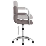Chaise fauteuil siège pivotante de bureau informatique étude tissu taupe 02_0024180