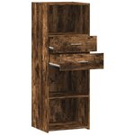 vidaXL Buffet haut chêne fumé 45x42 5x124 cm bois d'ingénierie