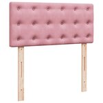 vidaXL Sommier à lattes de lit avec matelas Rose 100x200 cm Velours