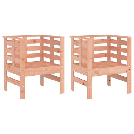 vidaXL Chaises de jardin lot de 2 61 5x53x71 cm bois massif de douglas