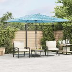vidaXL Parasol de jardin avec mât en acier bleu 290x290x238 cm