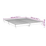 vidaXL Cadre de lit blanc brillant 180x200 cm bois d'ingénierie
