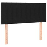 vidaXL Sommier à lattes de lit avec matelas Noir 100x200 cm Tissu
