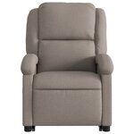vidaXL Fauteuil inclinable de massage électrique Taupe Tissu
